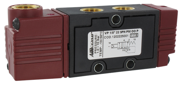 Pneumatically operated valve 1/8\" 5/2 in technopolymer