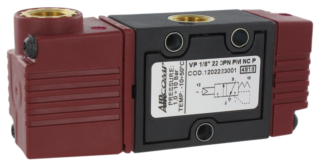 Pneumatically operated valve 1/8\" normally closed in technopolymer