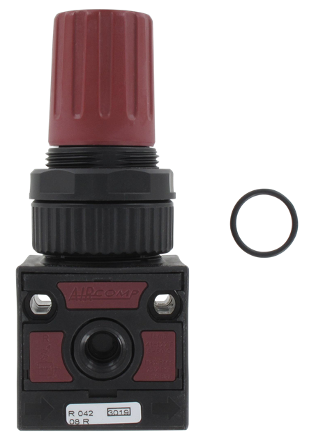 Pressure regulator (delivered with 4 nuts+1 gasket) 0-8 bar G1/4''