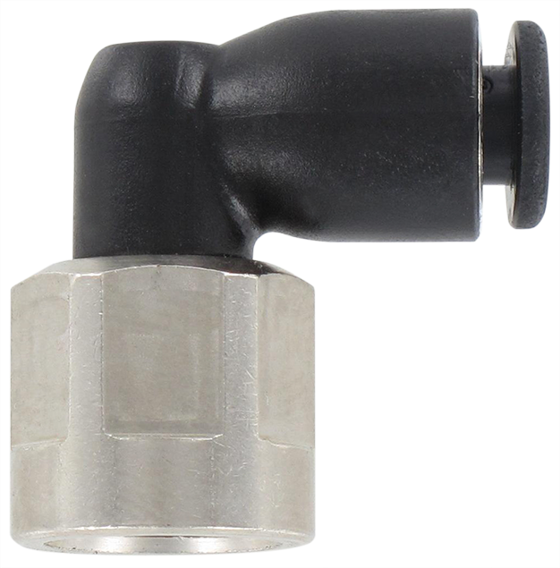 Raccord coudé instantané résine femelle orientable BSP cylindrique T4-G1/8\"