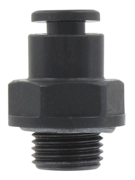 Raccord instantané technopolymère droit mâle BSP cylindrique T4-G1/8\"