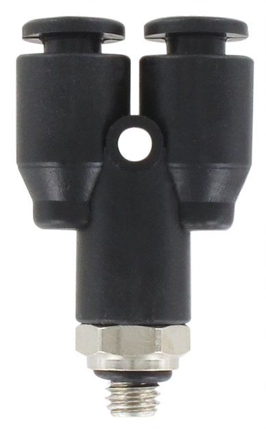 Raccord instantané technopolymère Y piquage mâle orientable cylindrique T4-M5