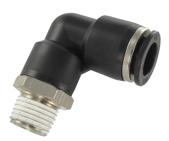 Raccord instantané laiton/résine L femelle conique orientable T10-R1/2\"