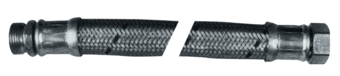 Reinforced flexible hoses M/F swivel BSP cylindrical L=1 m