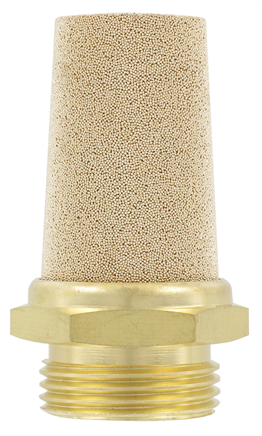 Silencer brass base, sintered bronze body 3/4 Air silencers