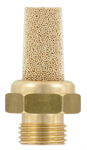 Silencieux embase en laiton, corps en bronze fritté