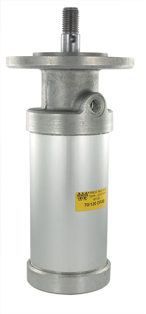 Single acting integral type pneumatic cylinders front flange mounted