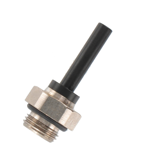 Snap-in spindles BSP cylindrical male thread in technopolymer