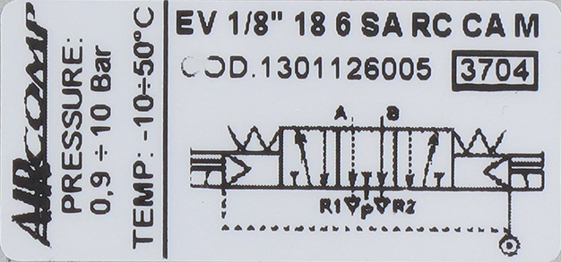 Solenoid air operated valve 5/3-G1/8 Pneumatic valves