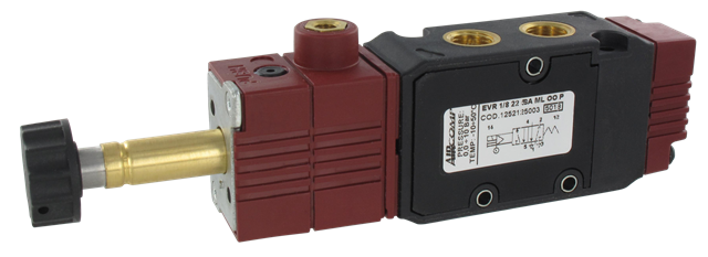 Solenoid operated valve 5/2-G1/8