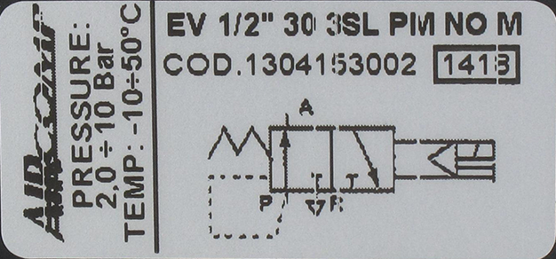 Solenoid pneumatic operated valve 3/2 NO (G1/2'') Pneumatic components