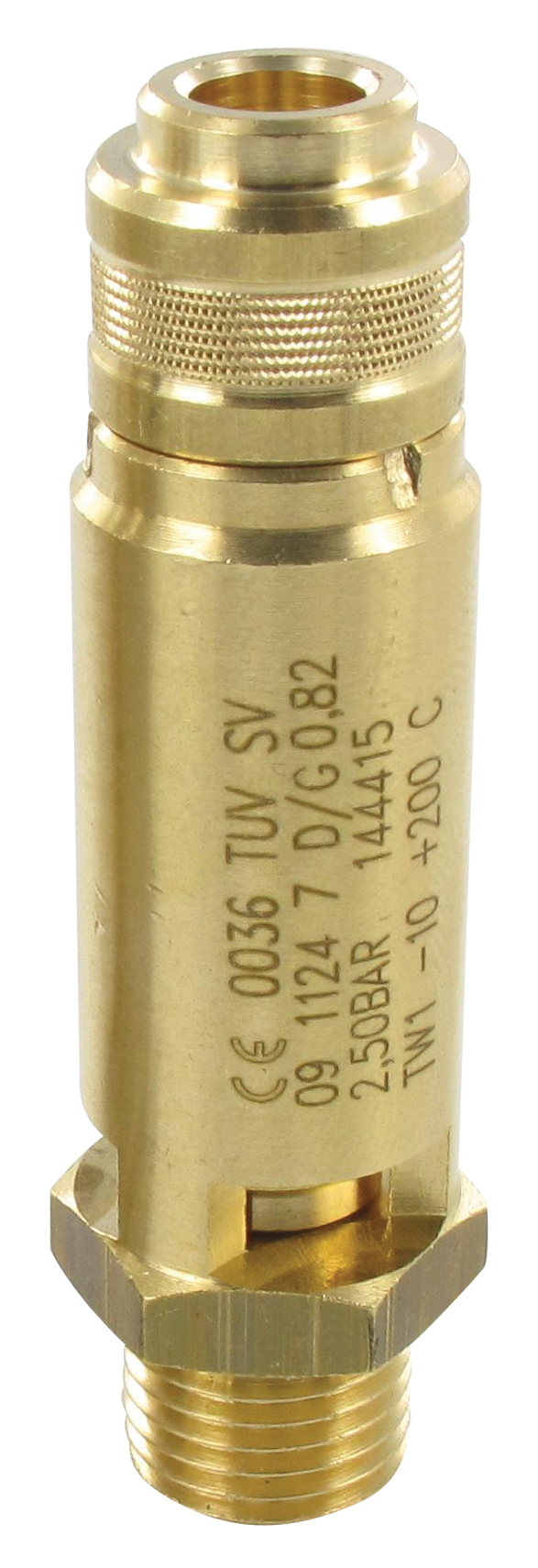 Soupapes tarées de sécurité à échappement libre BSPP 3/4'' tarage 2 à 20 bar