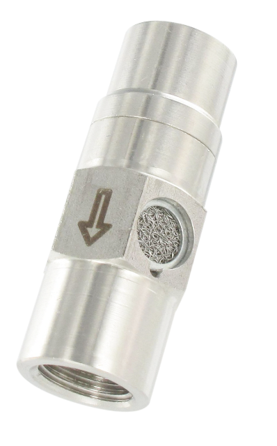 Stainless steel in-line quick exhaust valves F/F with silencer