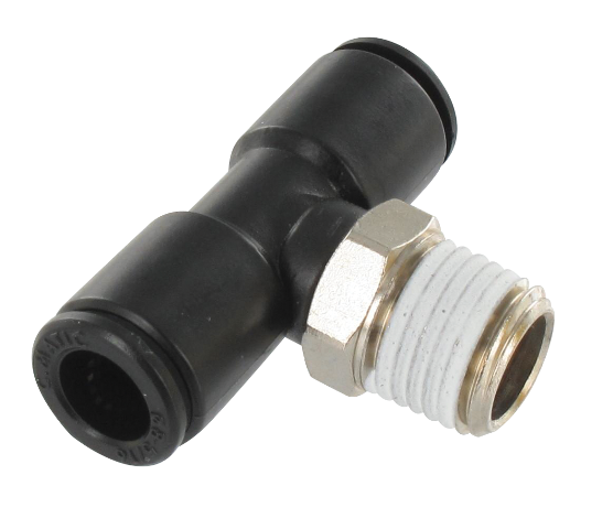 T push-in fittings BSP tapered male swivel in technopolymer