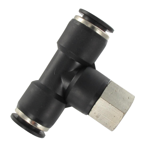 T push-in fittings female swivel BSP cylindrical in resin