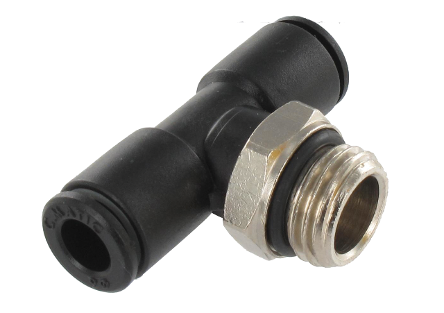 T push-in fittings male swivel BSP cylindrical in technopolymer