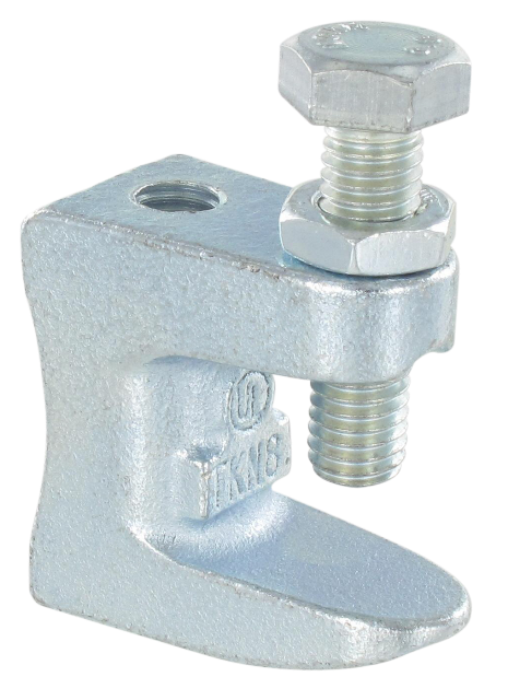 Threaded clamp hanger for piping system collars