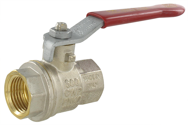 Vannes à boisseau sphérique F/F BSP cylindrique en laiton nickelé