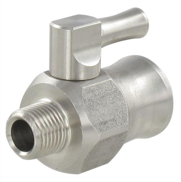 Vanne INOX 316L série mini mâle/femelle BSP cylindrique DN5 1/8\"
