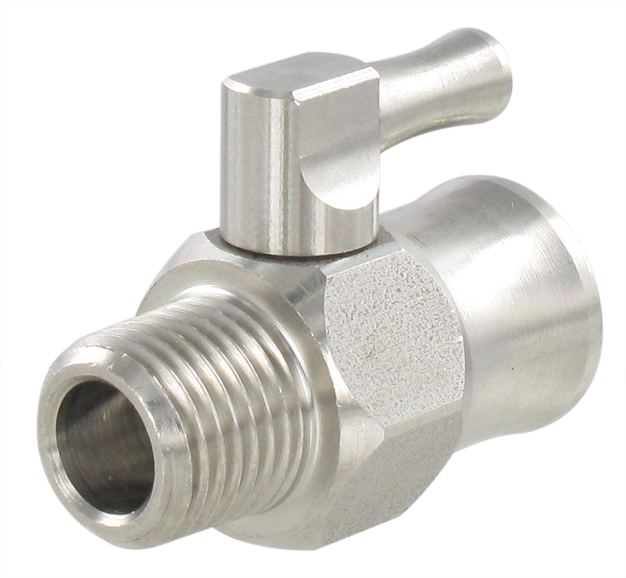 Vanne INOX 316L série mini mâle/femelle BSP cylindrique DN6 1/4\"