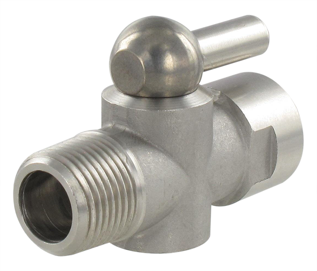 Vanne INOX 316L série mini mâle/femelle BSP cylindrique DN8 3/8\"