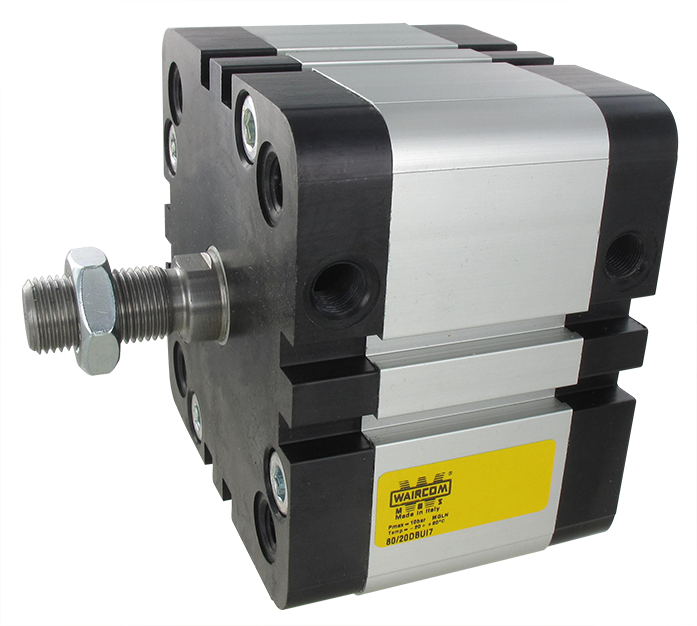 Vérins pneumatiques compacts double effet non magnétique tête ISO tige mâle