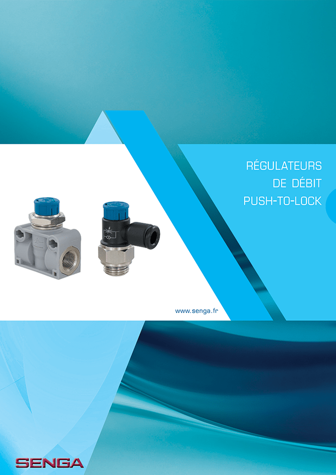 Push-to-lock compressed air flow regulators